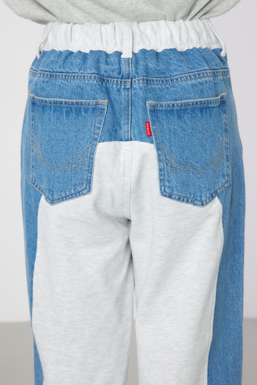 RODEO CROWNS「デニムコンビワイドパンツ」|デニム|