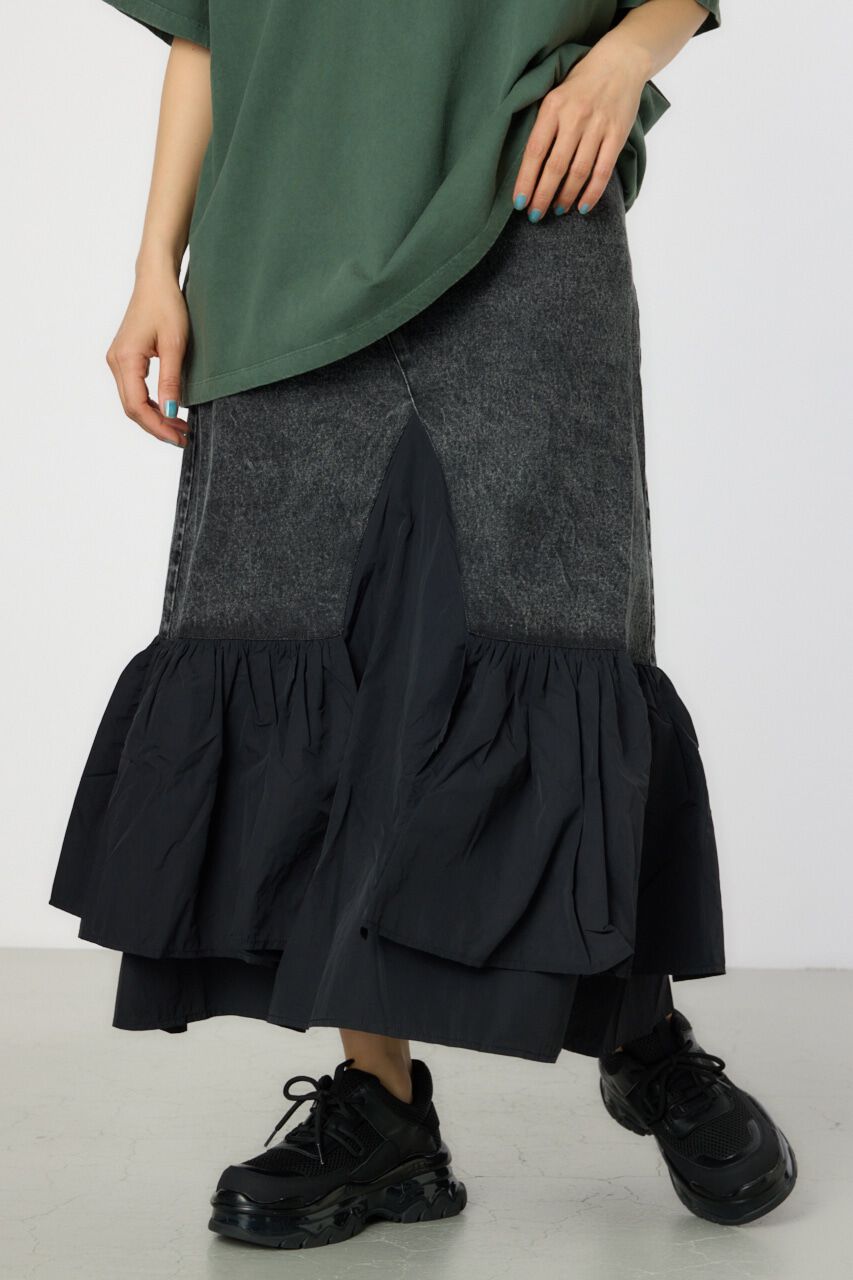 RODEO CROWNS「ケミカルデニム&times;ミリタリースカート」|スカート|