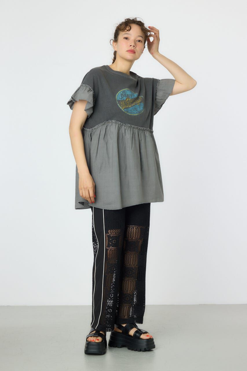 RODEO CROWNS「オーバルプリントドッキングフリルチュニック」|タンクトップ|