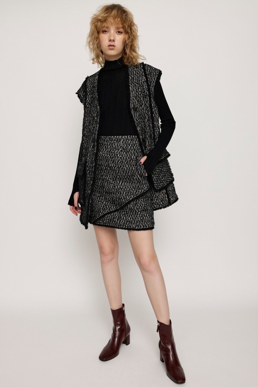 SLY「TWEED FRINGE ショートスカート」|スカート|