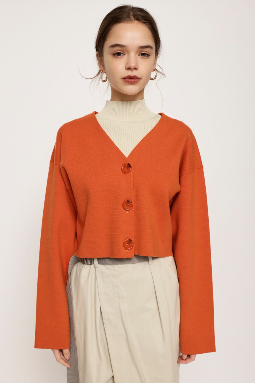 SLY「MILANO RIB CROP カーディガン」|カーディガン|