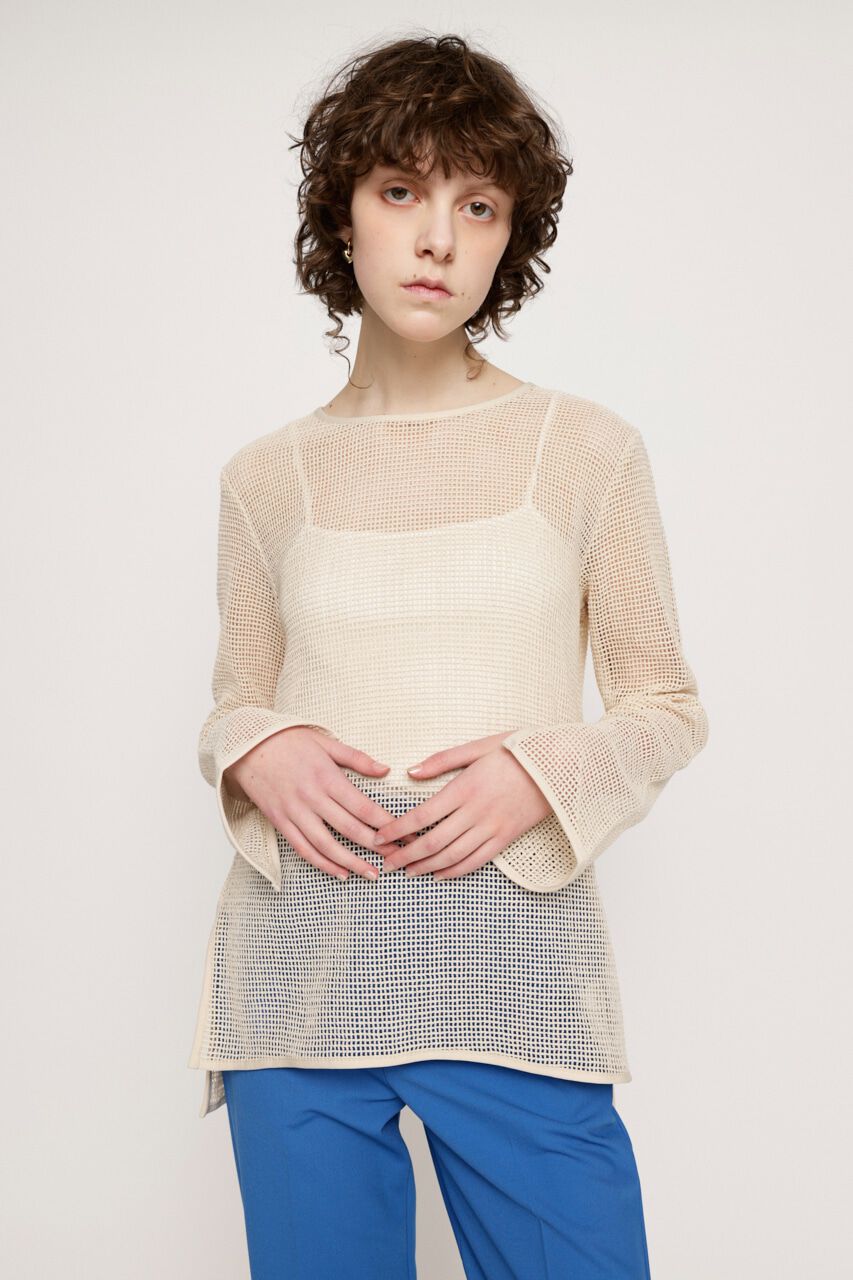 SLY「コットンメッシュロングスリーブトップス 長袖」|シャツ・ブラウス|