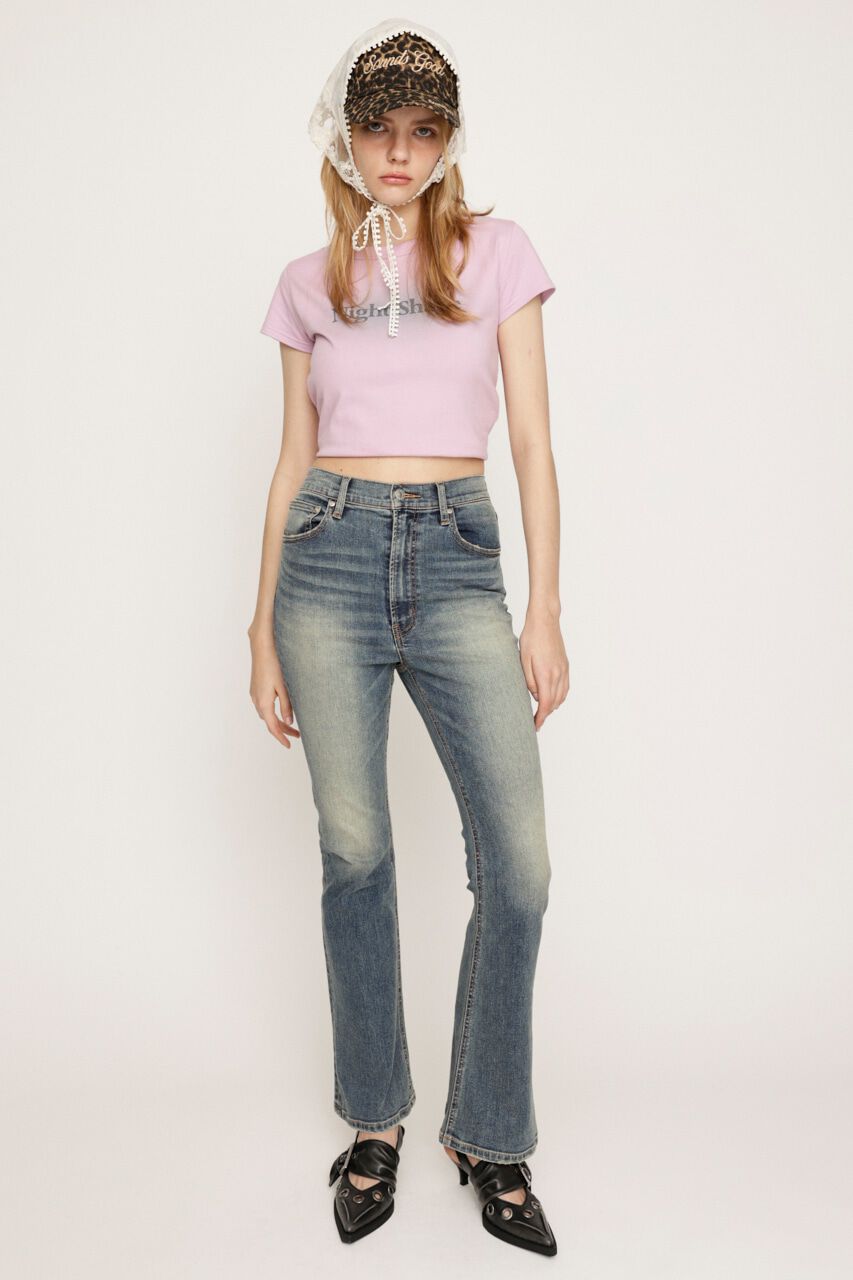 SLY「HW FLARE PT WITH ROICA（R）EF」|デニム|