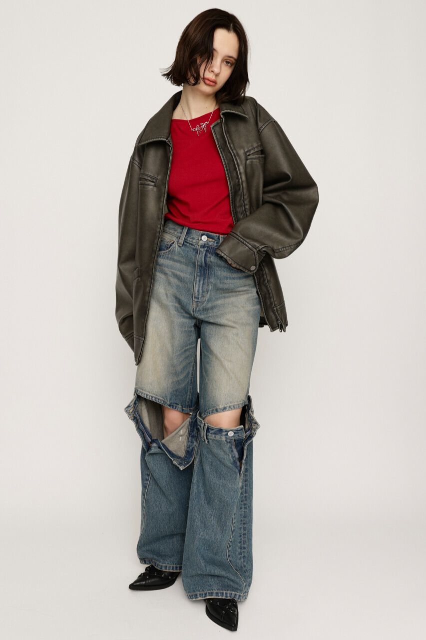 SLY「HOLE DESIGN CUT トップス」|Tシャツ・カットソー|