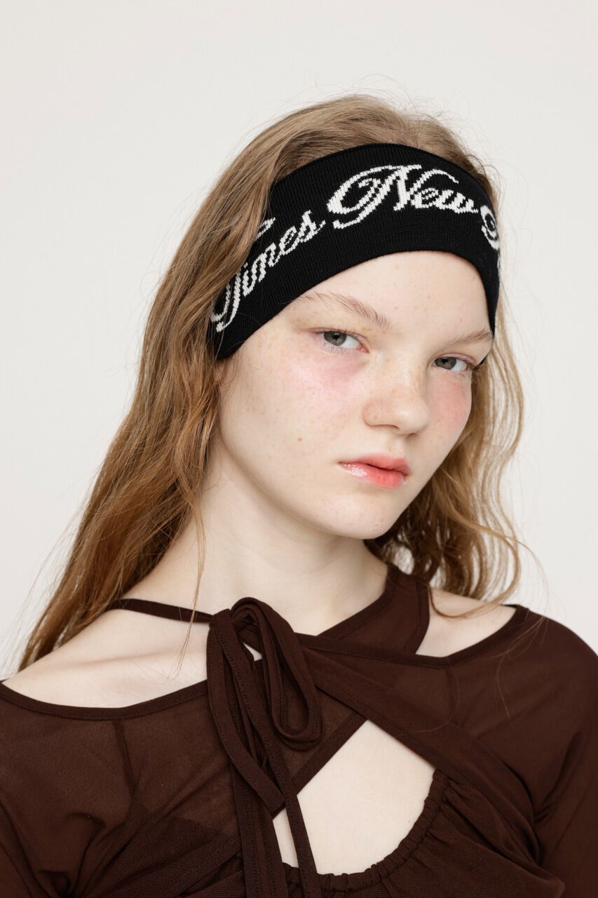 SLY「LOGO KNIT HAIR BAND」|その他|BLK