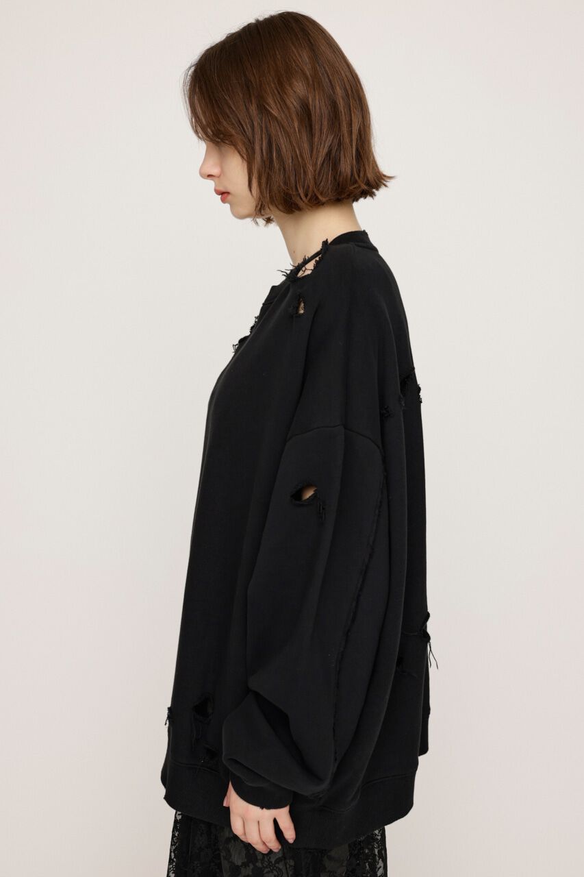 SLY「OVERSIZE DAMAGE スウェット」|Tシャツ・カットソー|