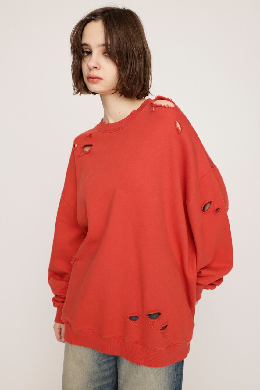SLY「OVERSIZE DAMAGE スウェット」|Tシャツ・カットソー|ORG