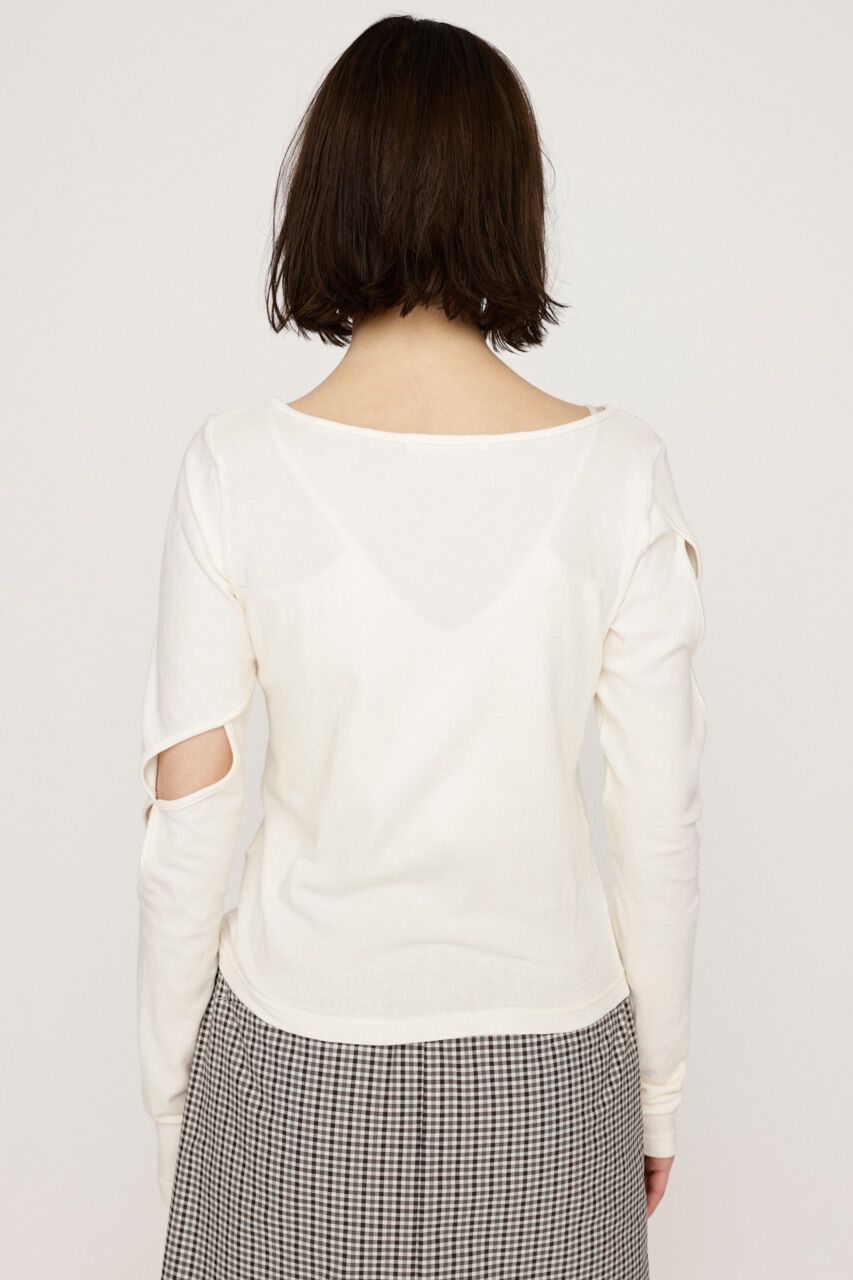 SLY「CUT OUT RIBBON トップス」|Tシャツ・カットソー|