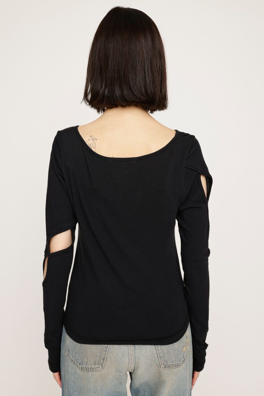 SLY「CUT OUT RIBBON トップス」|Tシャツ・カットソー|