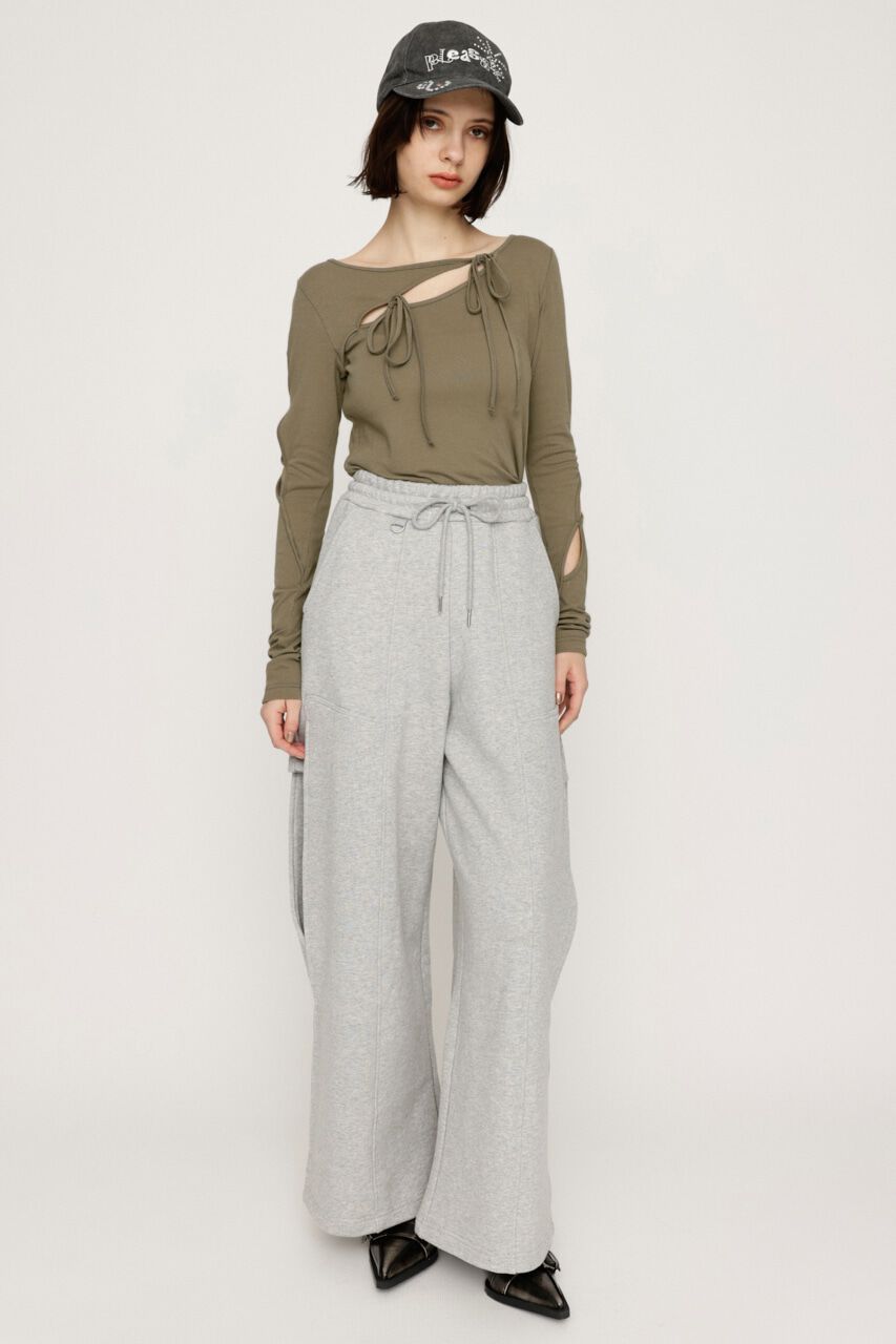 SLY「CUT OUT RIBBON トップス」|Tシャツ・カットソー|