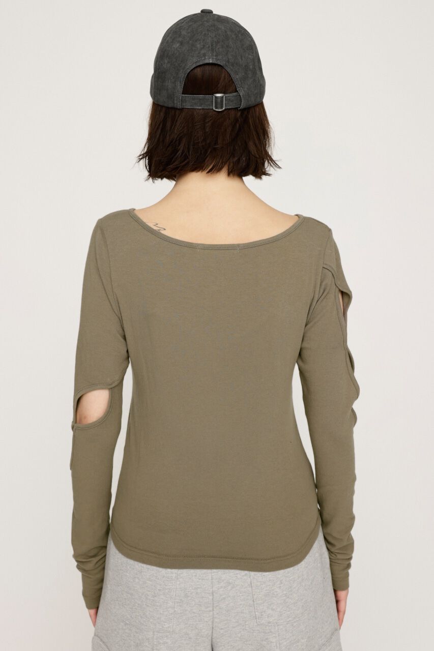 SLY「CUT OUT RIBBON トップス」|Tシャツ・カットソー|