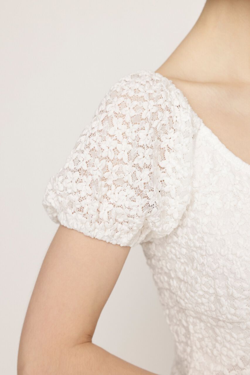 SLY「PUFF SLEEVE GATHER CUT トップス」|Tシャツ・カットソー|