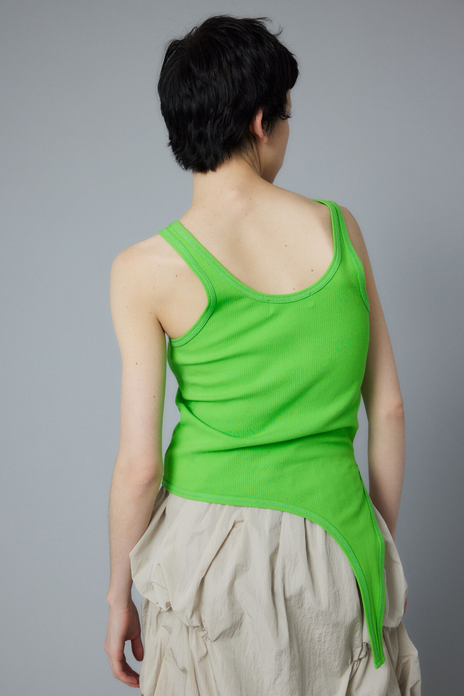 HeRIN.CYE「Sheer asymmetry tank」|タンクトップ|
