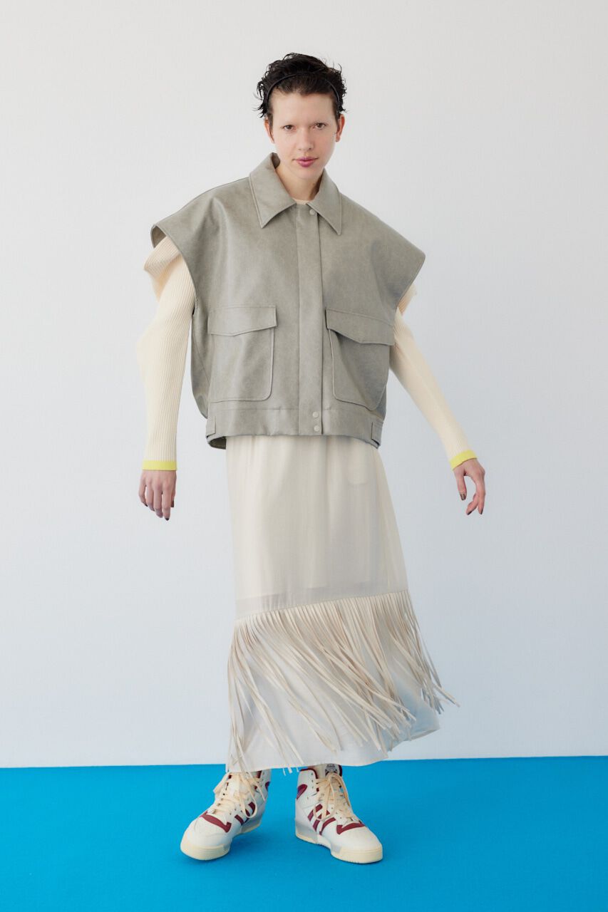 HeRIN.CYE「Fringe skirt」|スカート|O/WHT1