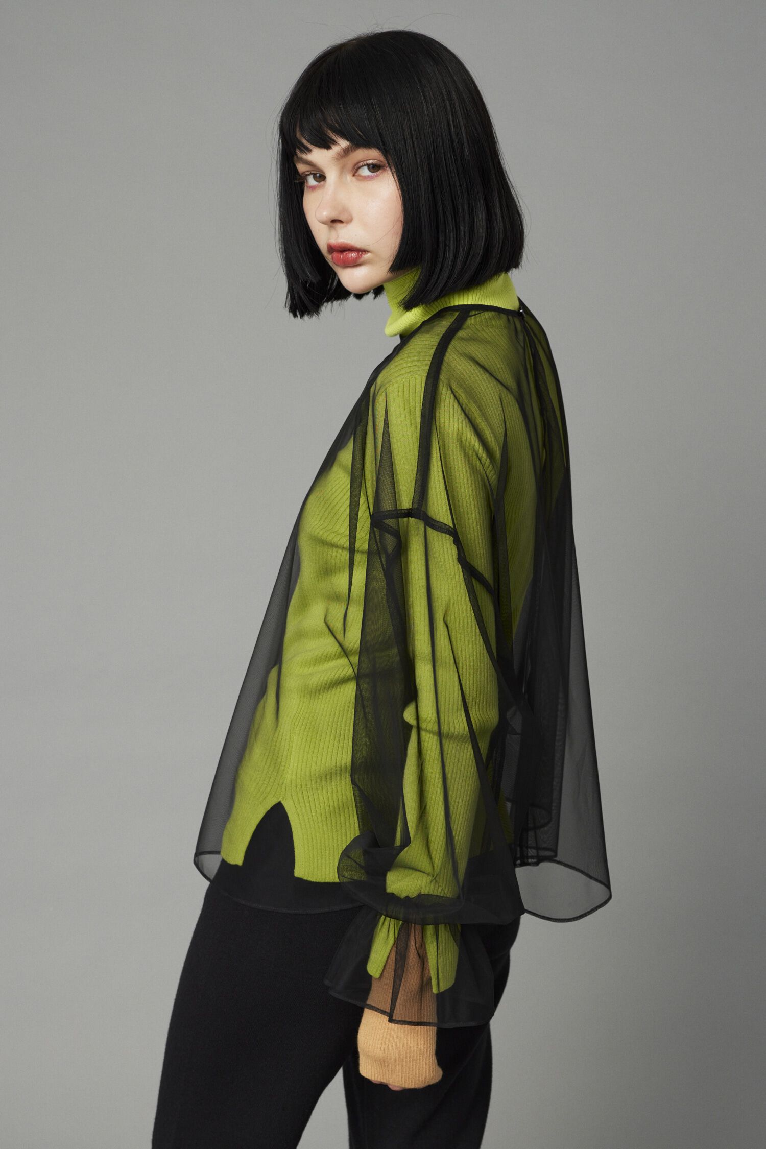 HeRIN.CYE「Tulle blouse」|シャツ・ブラウス|