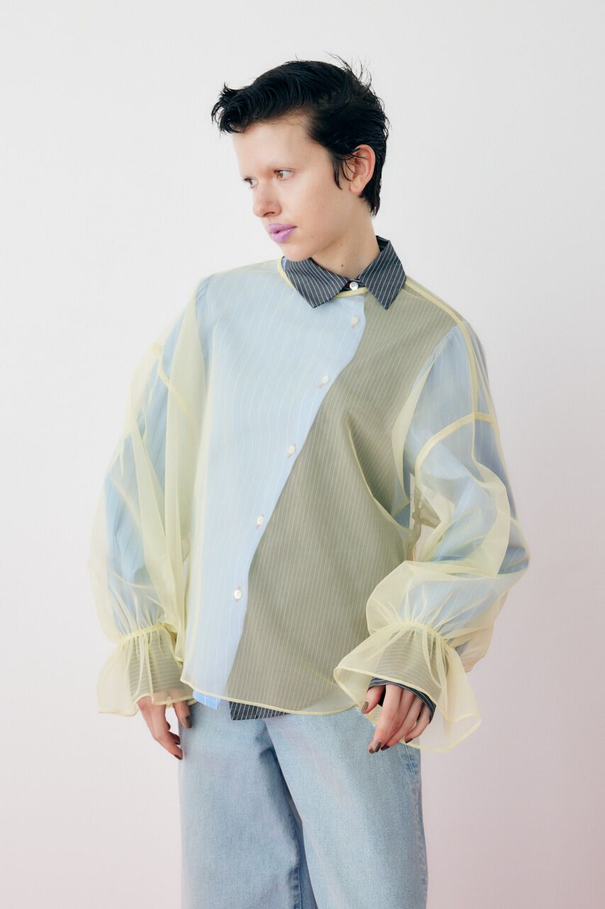 HeRIN.CYE「Tulle blouse」|シャツ・ブラウス|L/YEL1