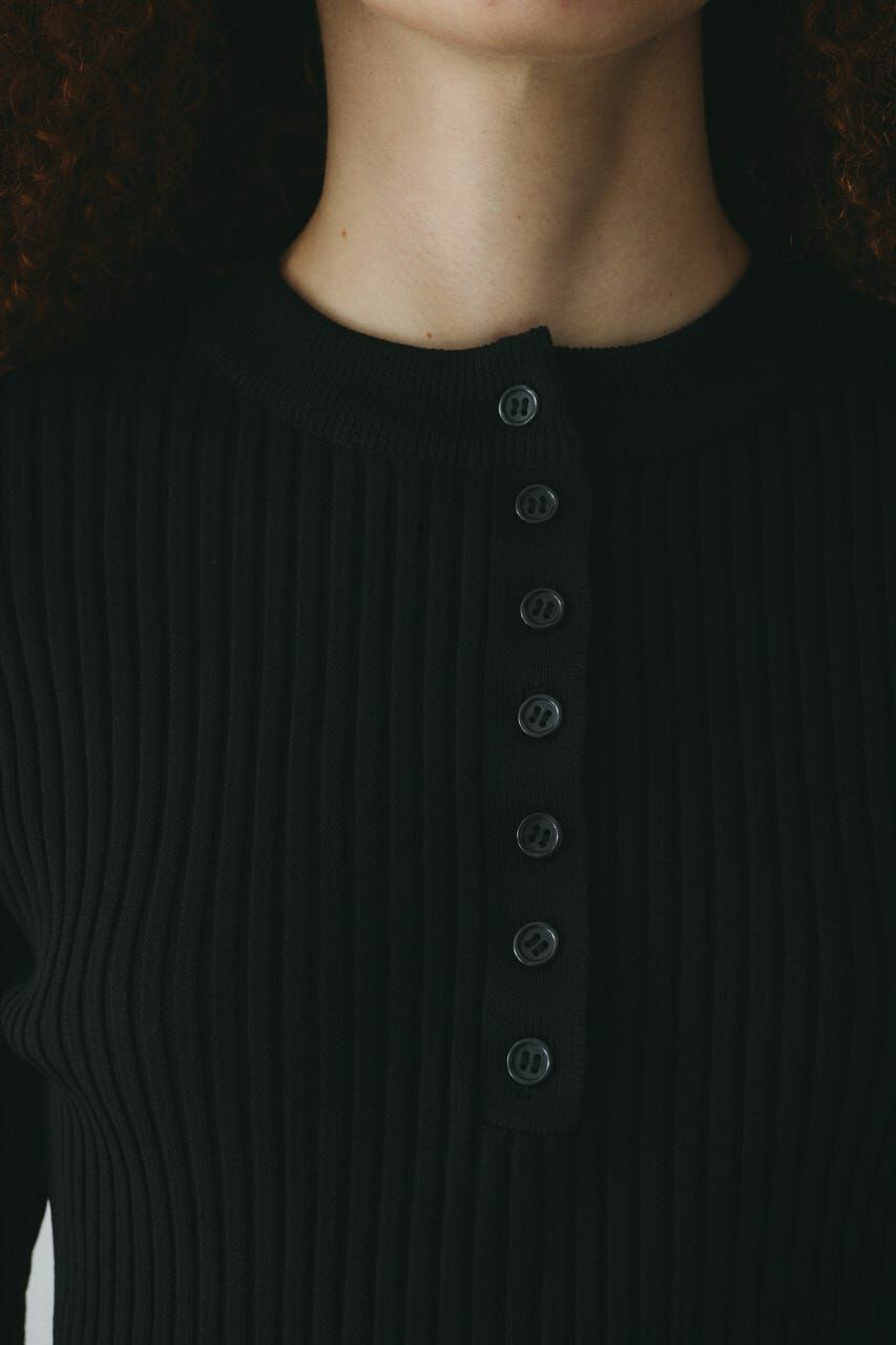 HeRIN.CYE「Henley neck knit tops」|ニット・セーター|
