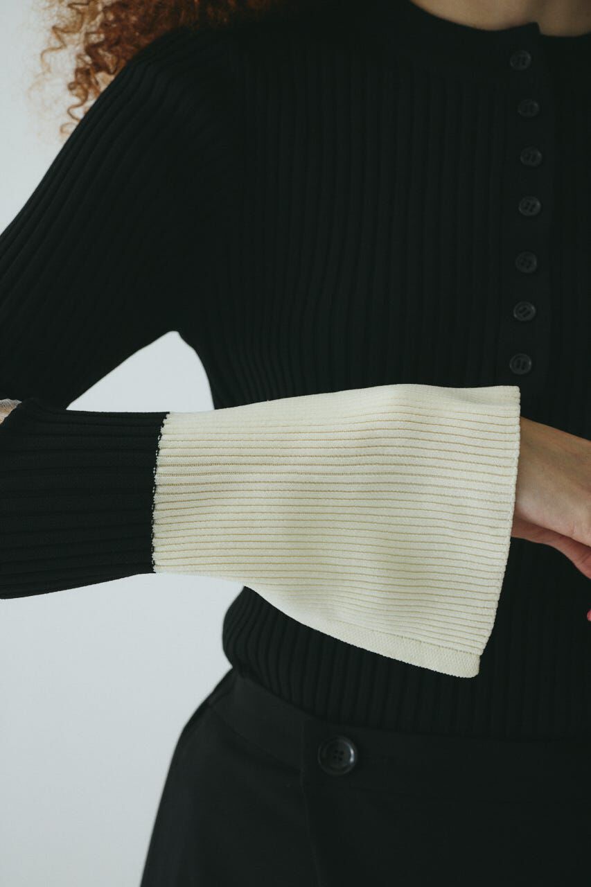 HeRIN.CYE「Henley neck knit tops」|ニット・セーター|