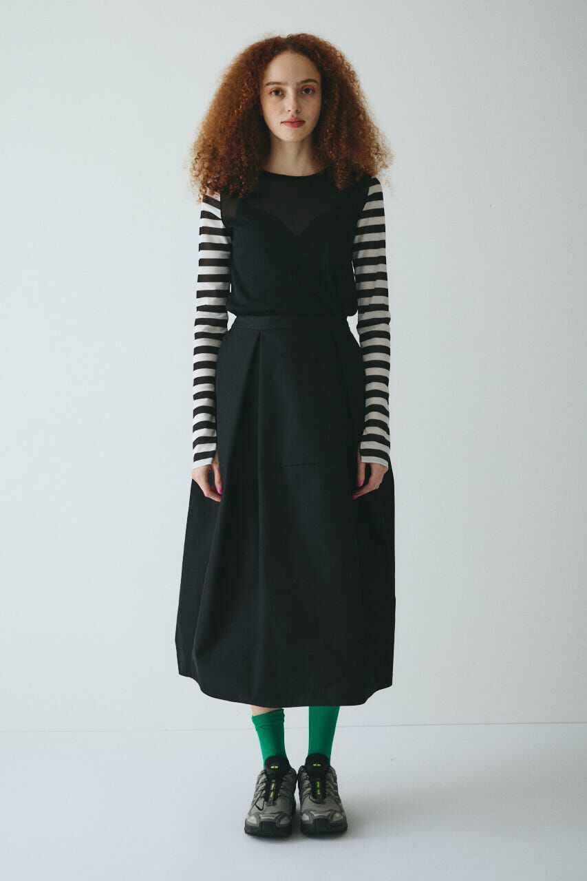 HeRIN.CYE「Border sleeve mesh inner tops」|Tシャツ・カットソー|