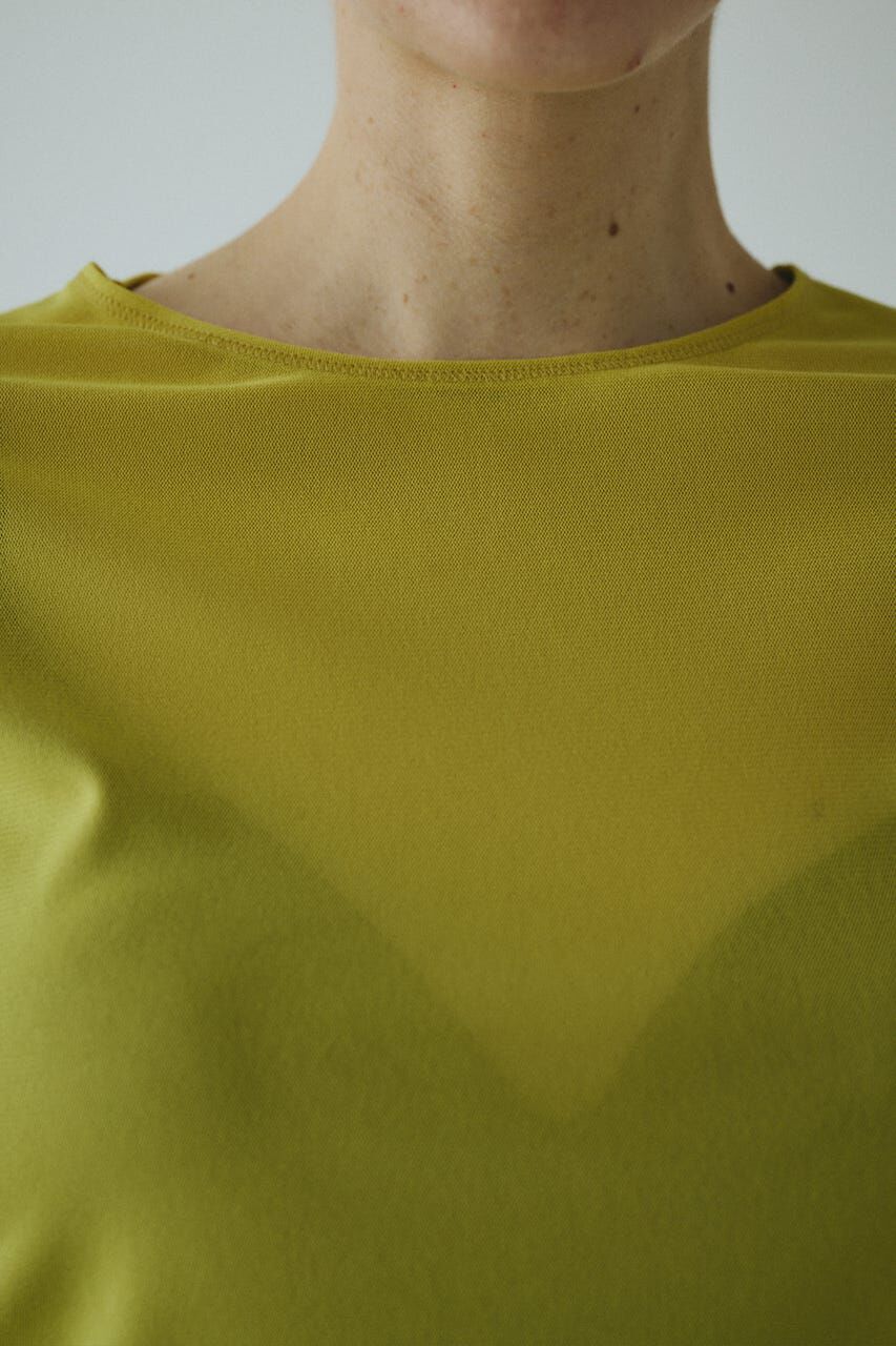 HeRIN.CYE「Border sleeve mesh inner tops」|Tシャツ・カットソー|