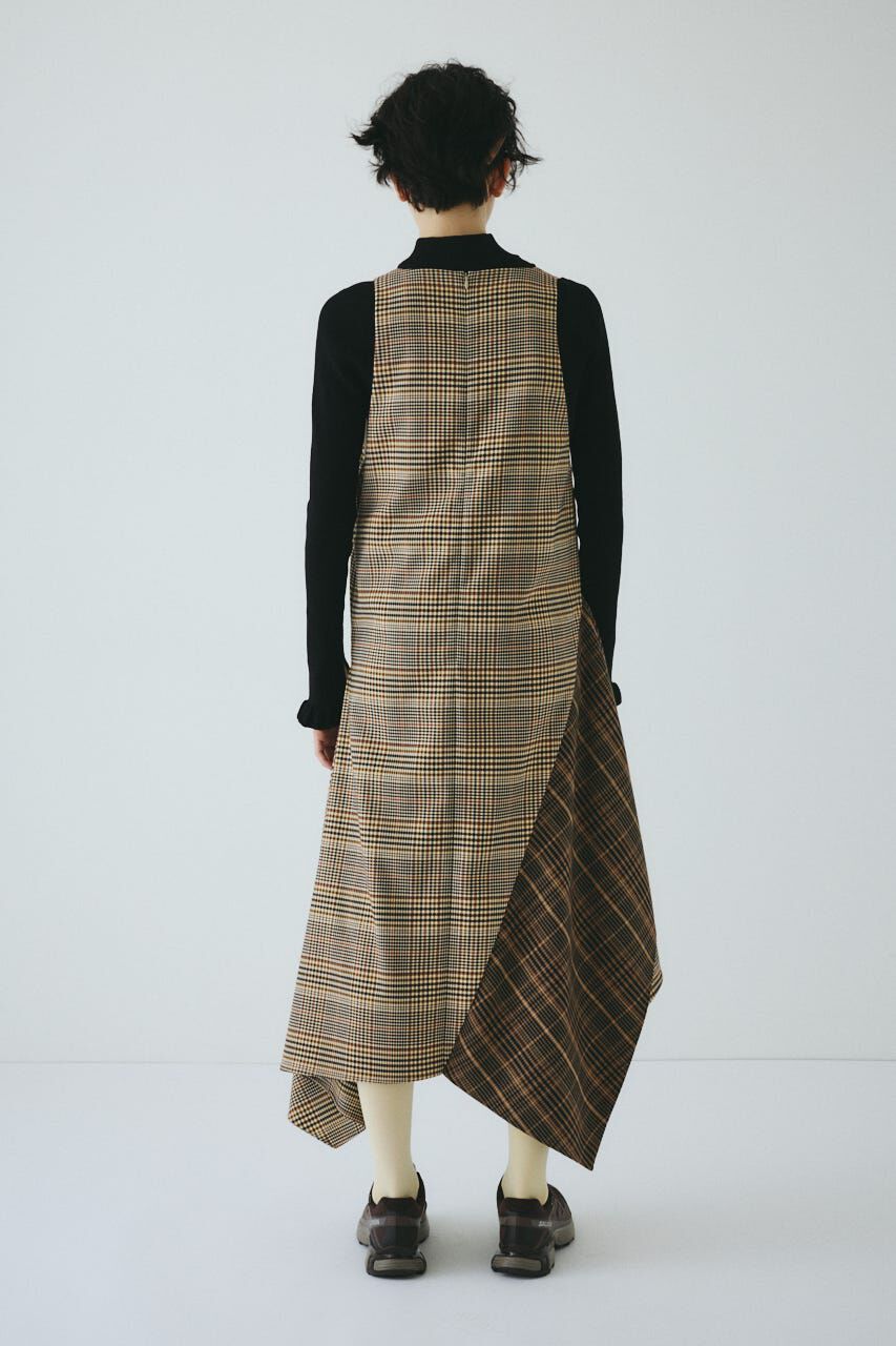 HeRIN.CYE「V design check dress」|ワンピース|