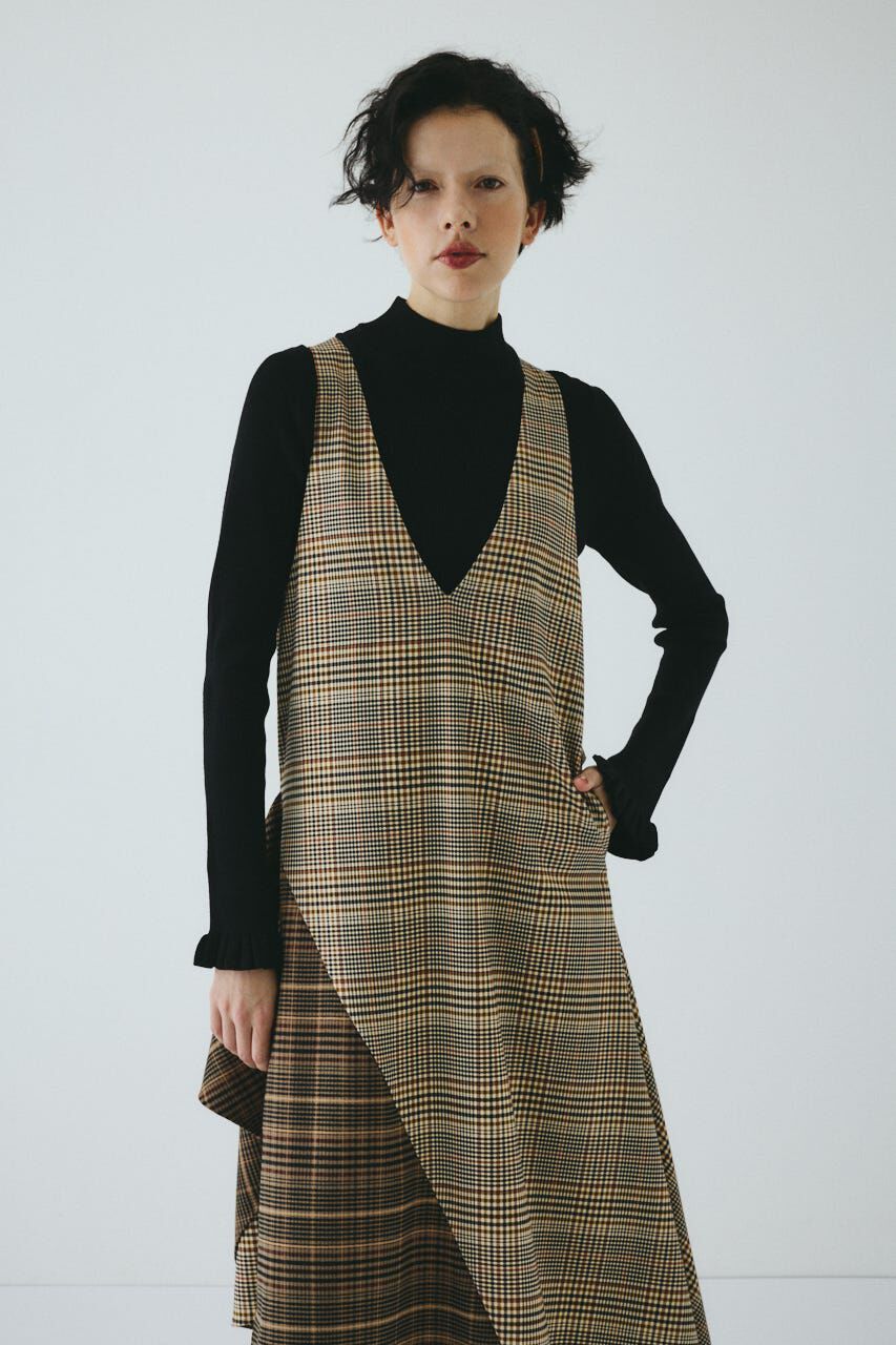 HeRIN.CYE「V design check dress」|ワンピース|