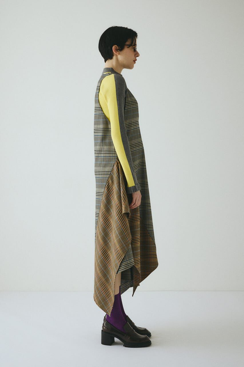 HeRIN.CYE「V design check dress」|ワンピース|