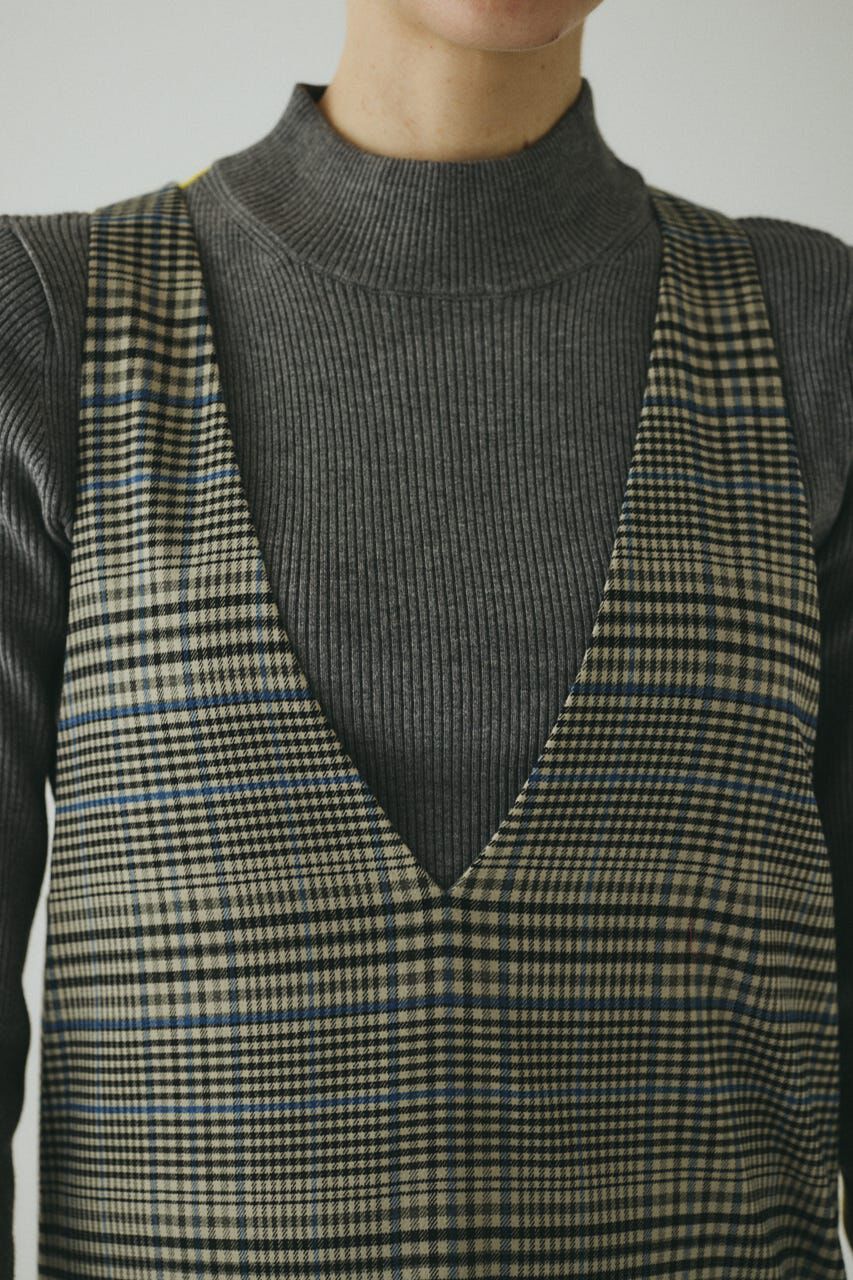 HeRIN.CYE「V design check dress」|ワンピース|