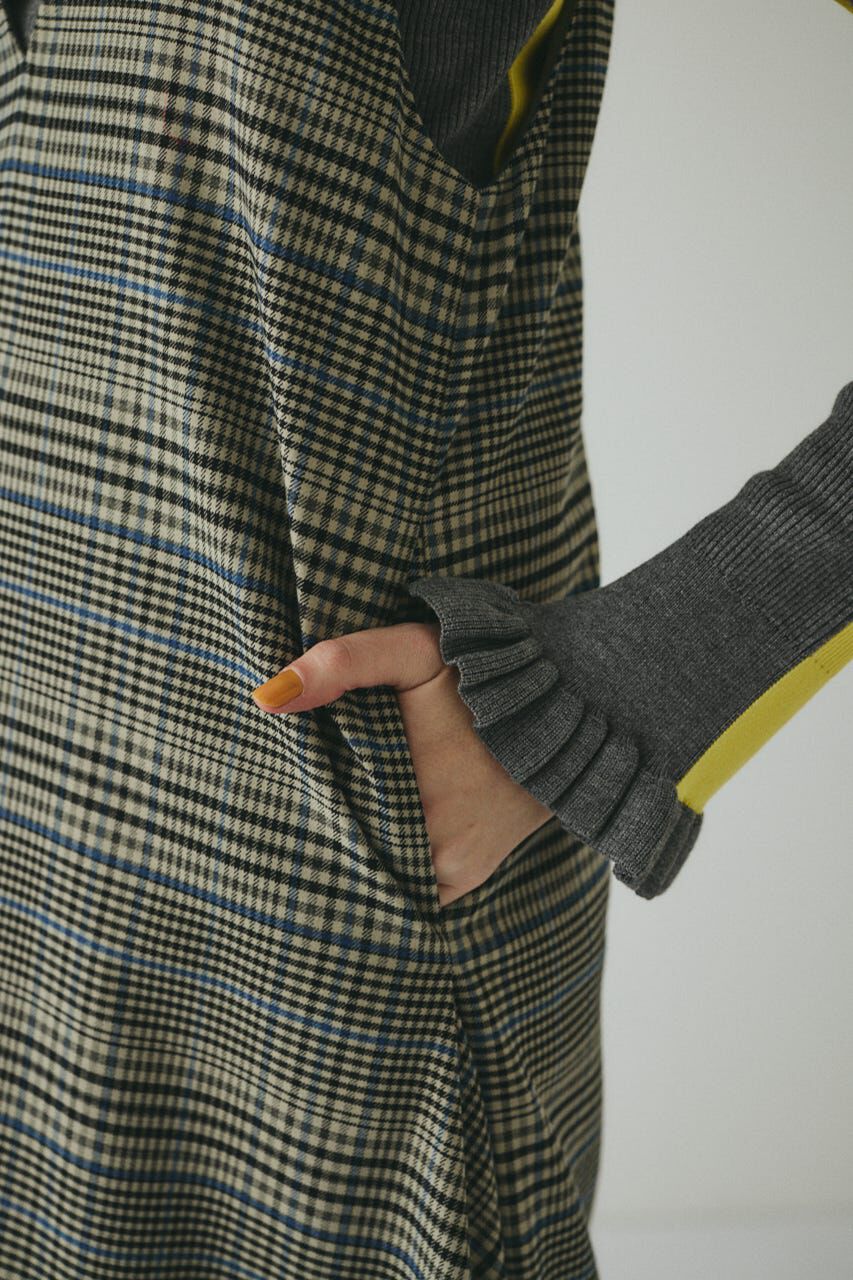 HeRIN.CYE「V design check dress」|ワンピース|