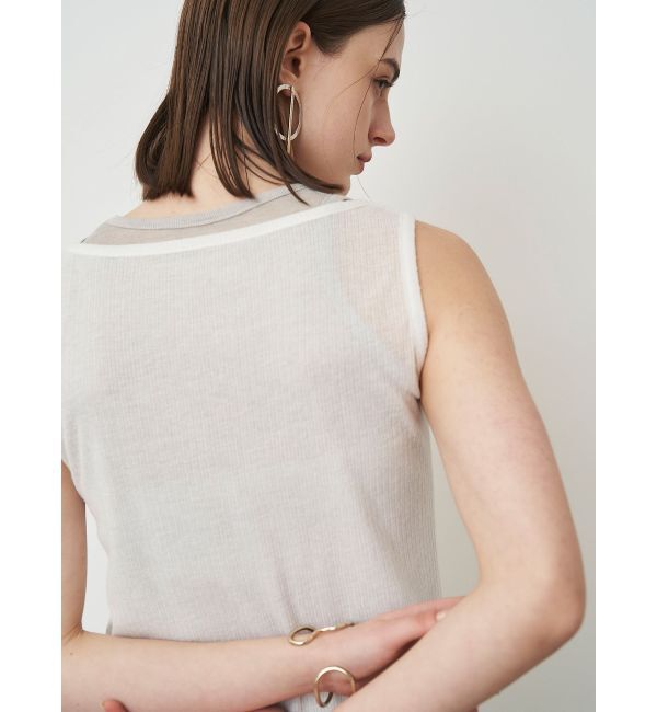 ELENDEEK「SHEER LAYERED TANK」|タンクトップ|