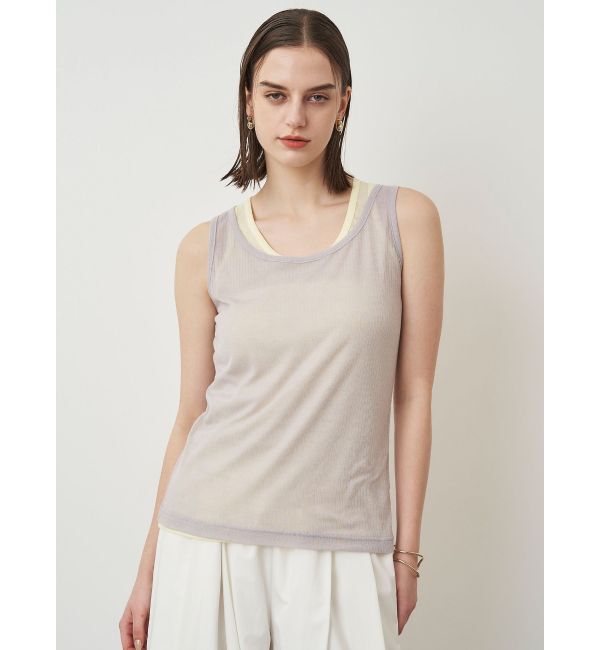 ELENDEEK「SHEER LAYERED TANK」|タンクトップ|