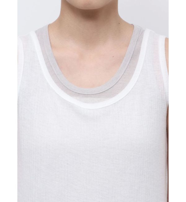 ELENDEEK「SHEER LAYERED TANK」|タンクトップ|