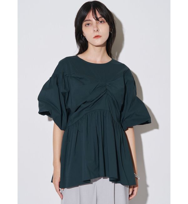 ELENDEEK「GATHER BALLOON PEPLUM BL」|シャツ・ブラウス|