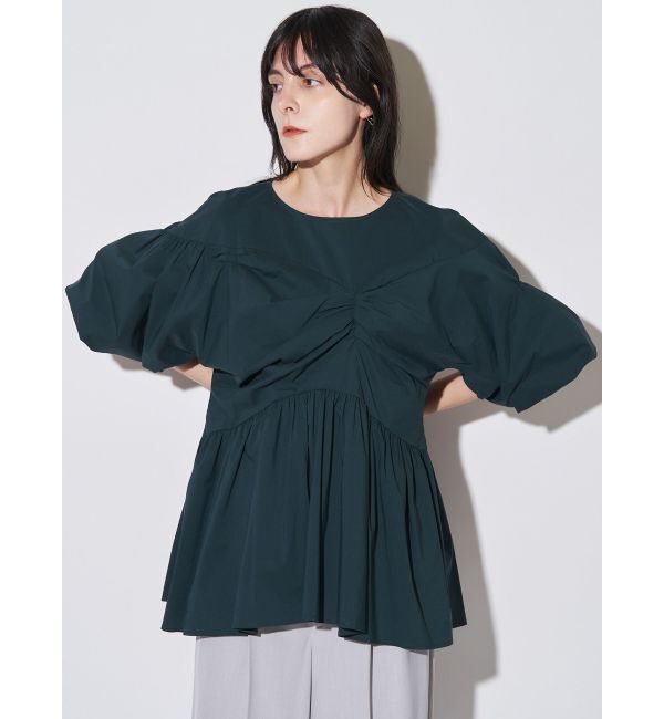 ELENDEEK「GATHER BALLOON PEPLUM BL」|シャツ・ブラウス|