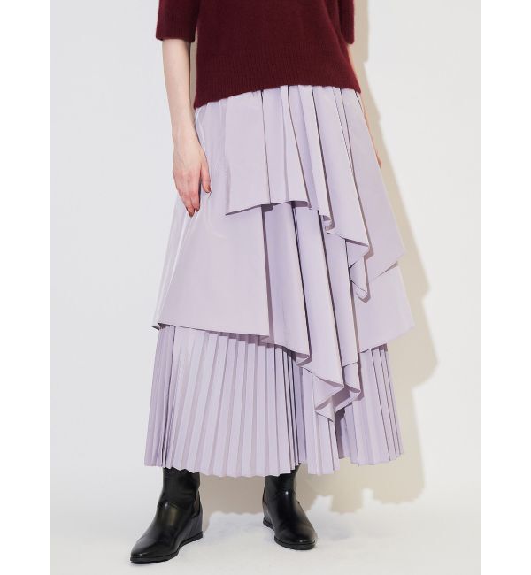 ELENDEEK「ASYMMETRY PLEAT MIX SK」|スカート|