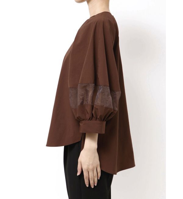 ELENDEEK「ORGANZA MIX SLEEVE BL」|シャツ・ブラウス|