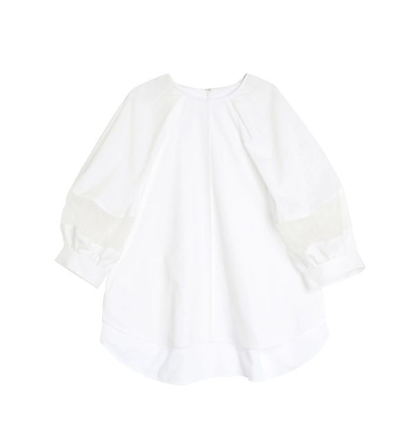 ELENDEEK「ORGANZA MIX SLEEVE BL」|シャツ・ブラウス|