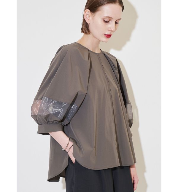 ELENDEEK「ORGANZA MIX SLEEVE BL」|シャツ・ブラウス|