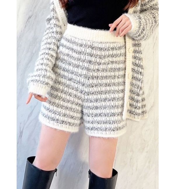 RESEXXY「ミックスツイードニットショートパンツ【セットアップ着用可能】」|その他|ホワイト