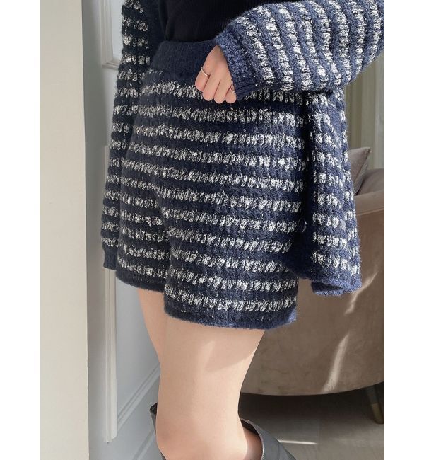 RESEXXY「ミックスツイードニットショートパンツ【セットアップ着用可能】」|その他|ブルー