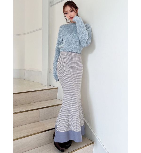RESEXXY「ハウンドトゥースマーメイドニットスカート」|スカート|