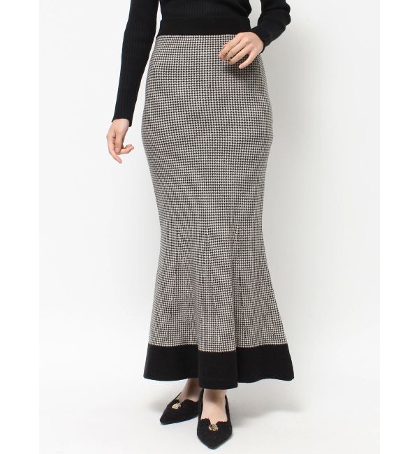RESEXXY「ハウンドトゥースマーメイドニットスカート」|スカート|
