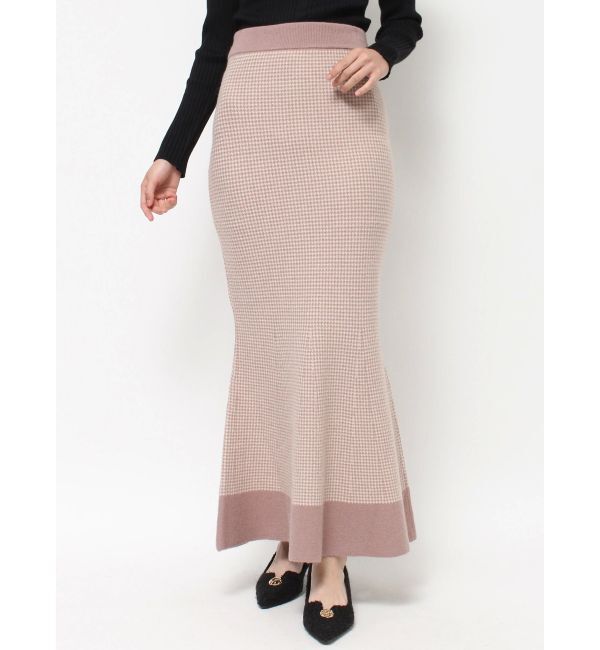 RESEXXY「ハウンドトゥースマーメイドニットスカート」|スカート|