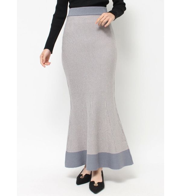 RESEXXY「ハウンドトゥースマーメイドニットスカート」|スカート|