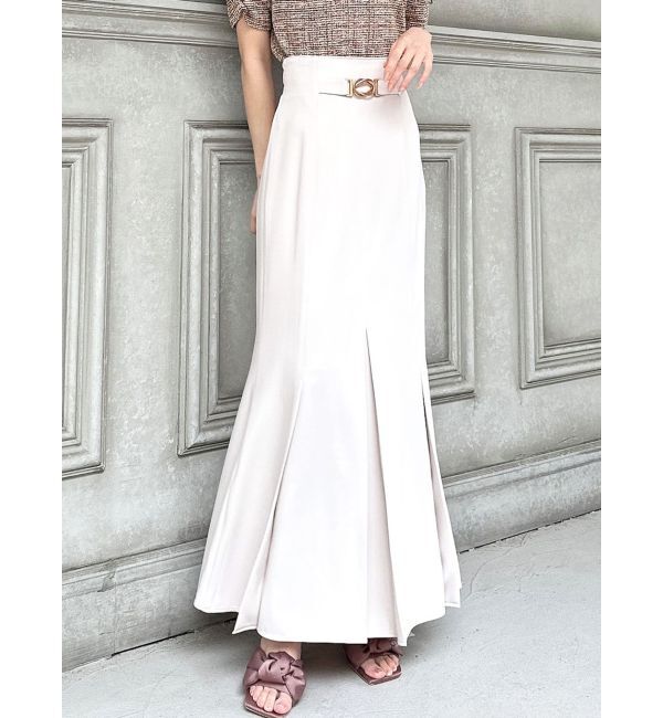 RESEXXY「ファブリックフォールドスカート」|スカート|アイボリー