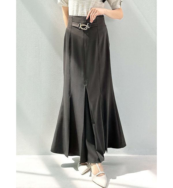 RESEXXY「ファブリックフォールドスカート」|スカート|チャコールグレー