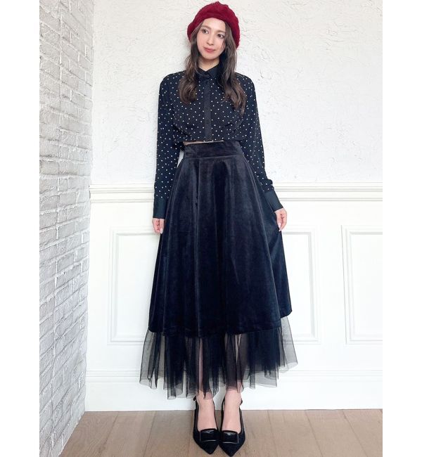 RESEXXY「ベロアチュールロングスカート」|スカート|