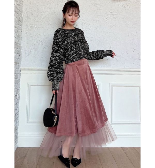 RESEXXY「ベロアチュールロングスカート」|スカート|