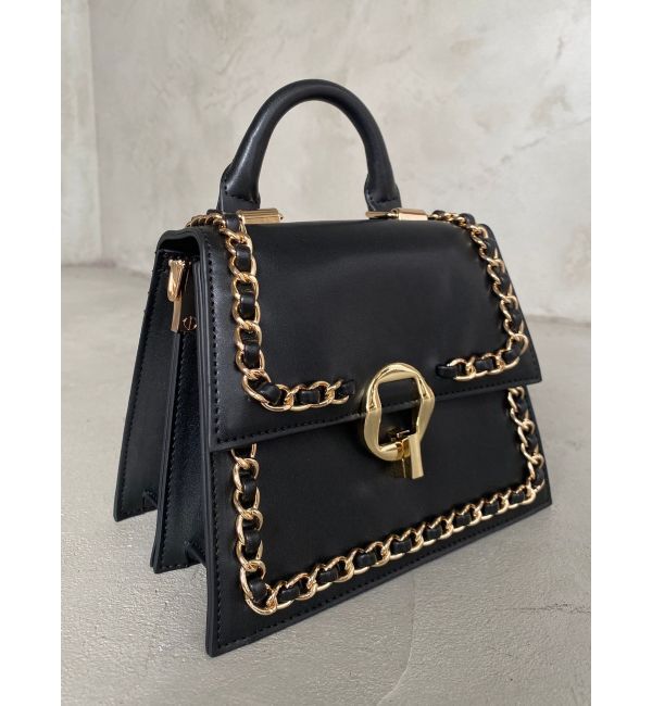 RESEXXY「チェーントリミングハンドバッグ」|ハンドバッグ|ブラック
