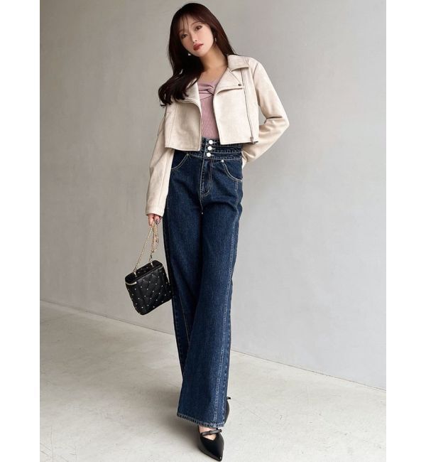 RESEXXY「フェイクスエードライダーズジャケット」|ライダースジャケット|